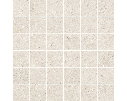 Feinsteinzeugmosaik Sassi 30,0x30,0 cm beige matt Mosaikfliese aus Keramik
