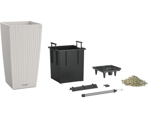 Komplettes Pflanzgefäß-Set mit Pflanzeinsatz, Bewässerungssystem und Substrat