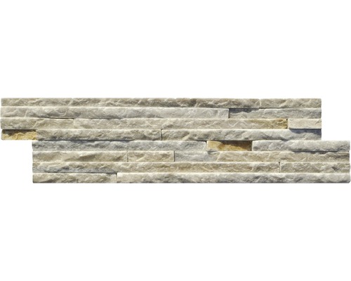 Naturstein Verblendstein Quarzit Slimline 10,0x40,0 cm beige