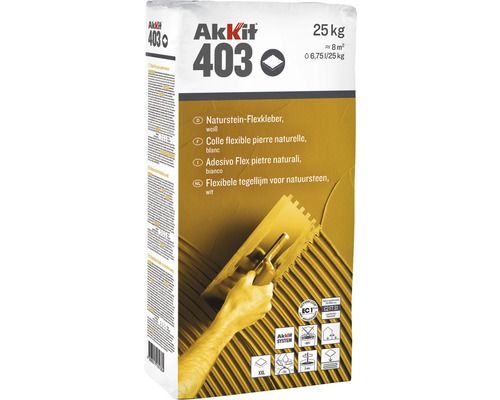 Akkit 403 Naturstein Flexkleber C2 FT S1 weiss 25 kg