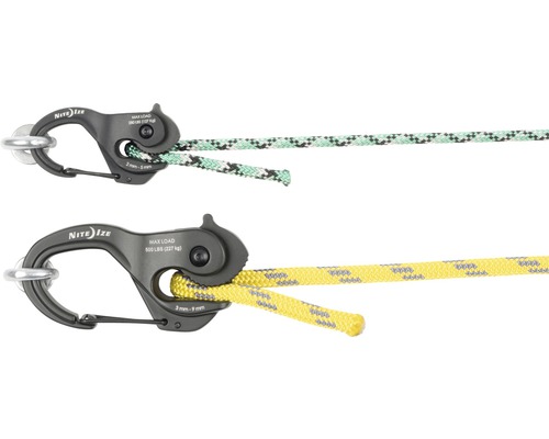 Zwei Nite Ize Figure 9 Karabiner mit Seil