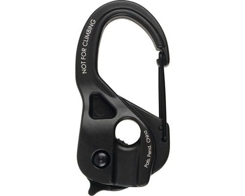 Schwarzer Karabiner, nicht zum Klettern geeignet