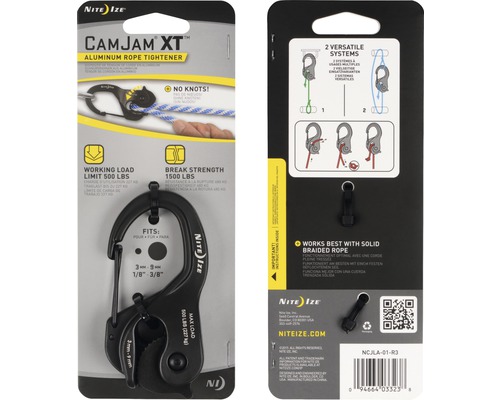 Nite Ize CamJam XT Aluminium Seilspanner mit einer maximalen Belastung von 227 kg