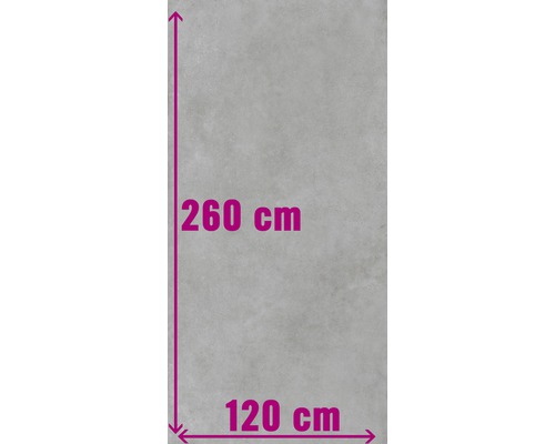 Feinsteinzeug Bodenfliese Structu Gris 120x260cm grau matt rektifiziert Bodenfliese mit den Maßen 260 cm x 120 cm