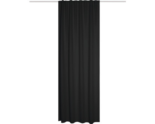 Vorhang mit Universalband Blacky schwarz 135x245 cm schwer entflammbar