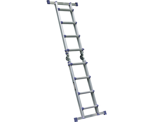 Mehrzweckleiter aus Aluminium mit Rollen