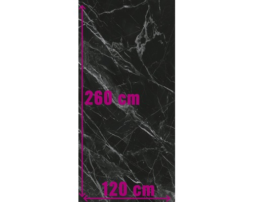 Dekorplatte in Marmoroptik, 260 cm hoch und 120 cm breit