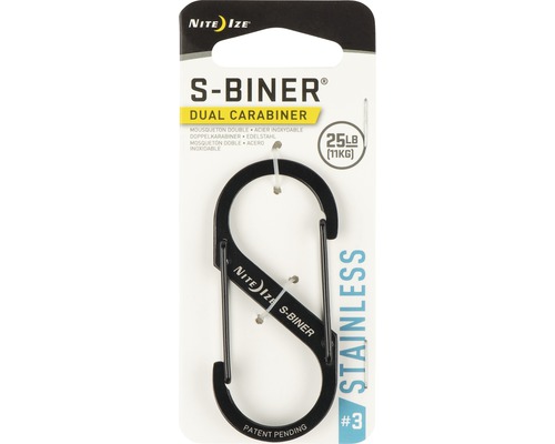 Nite Ize S-Biner Doppelkarabiner aus Edelstahl mit 11 kg Traglast