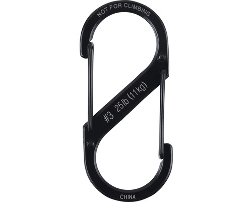 S-Haken mit einer Belastbarkeit von 11 kg, nicht zum Klettern geeignet