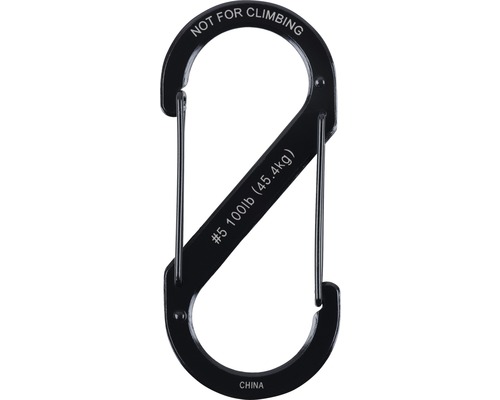 Karabinerhaken Nite Ize S-Biner® Stainless Steel Dual Carabiner SB5-03-01 schwarz S-Karabiner mit Hinweis: Nicht zum Klettern geeignet, Traglast 45,4 Kilogramm