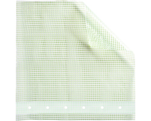 Abdeckvlies mit Gittermuster und Befestigungslöchern