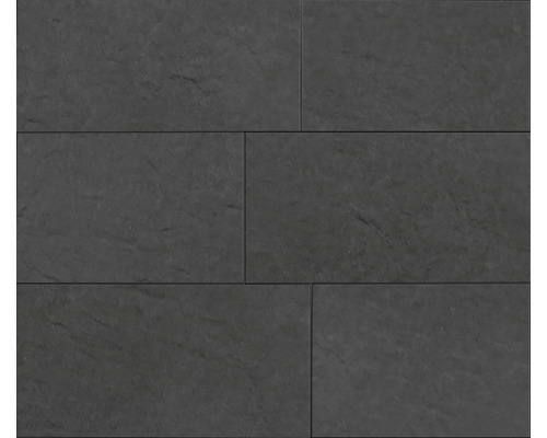 Rechteckige Bodenfliesen mit matter Oberfläche.