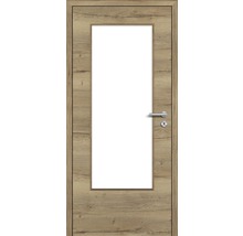 Innentür mit Holzoptik und Lichtausschnitt