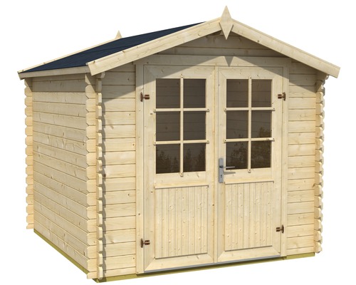 Gartenhaus aus Holz mit Doppeltür und Fenstern