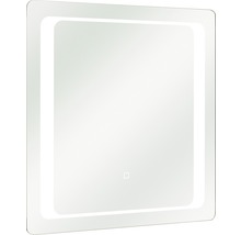 Quadratischer Spiegel mit LED-Beleuchtung für das Badezimmer