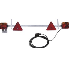 Anhängerleuchtenträger mit Dreiecksrückstrahler und Kabel