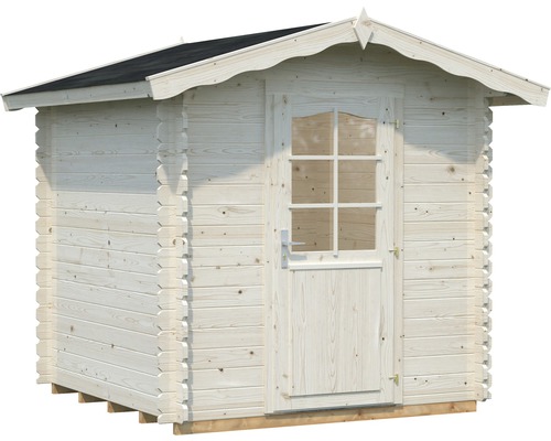 Holzgartenhaus mit Tür und Fenster