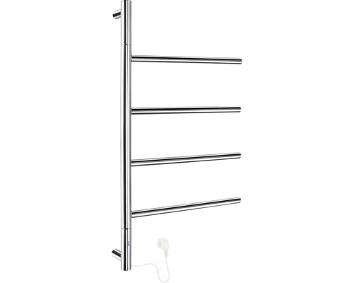 Elektrischer Badheizkörper Smedbo Dry 77x43,5x8,7 cm 35 W silber Handtuchwärmer aus Metall mit vier horizontalen Heizstäben