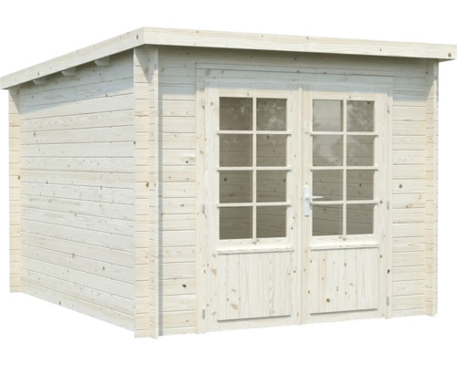 Gartenhaus aus Holz mit Doppeltür und Fenstern