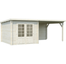 Gartenhaus Ella 6,9+8,2 m² inkl. Schleppdach mit Rückwand 542 x 300 cm natur-thumb-1 Gartenhaus Ella 6,9+8,2 m² inkl. Schleppdach mit Rückwand 542 x 300 cm natur-thumb-1