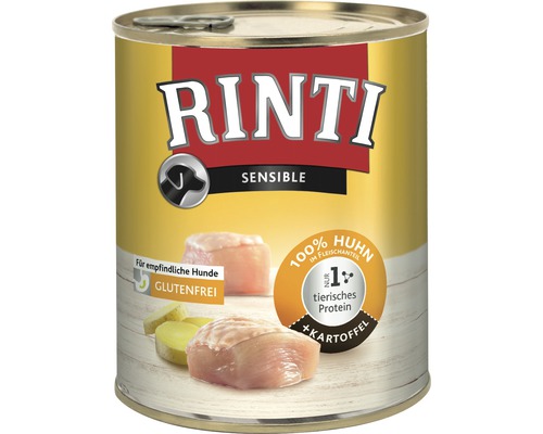 Hundefutter nass RINTI Sensible Huhn und Kartoffeln 800 g