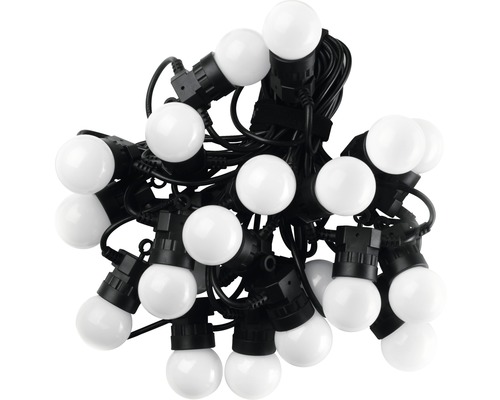 Lichterkette mit runden Leuchtmitteln für den Außenbereich