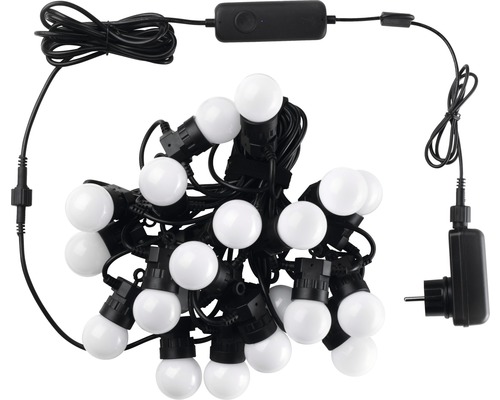 Lichterkette mit runden Lampen für den Innen- und Außenbereich