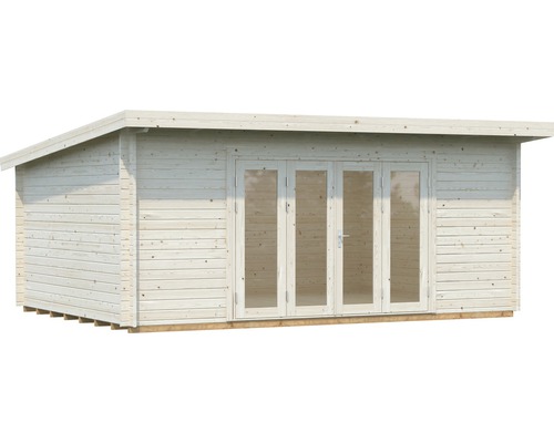 Holzgartenhaus mit Doppeltür und Flachdach