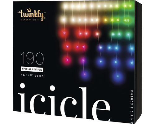 Twinkly LED Lichterkettennetz 190 LEDs Lichtfarbe warmweiß und bunt inkl. WLAN und Appsteuerung