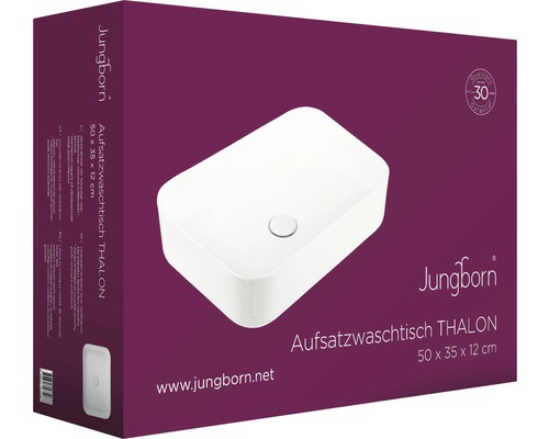 Jungborn Thalon Aufsatzwaschtisch Verpackung 50 x 35 x 12 cm