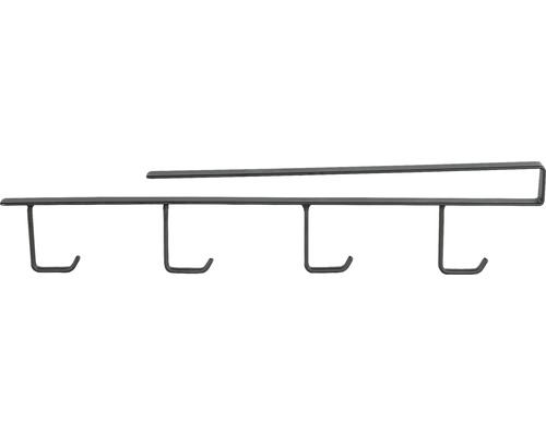 Türgarderobe mit vier Haken zur Aufbewahrung von Kleidung