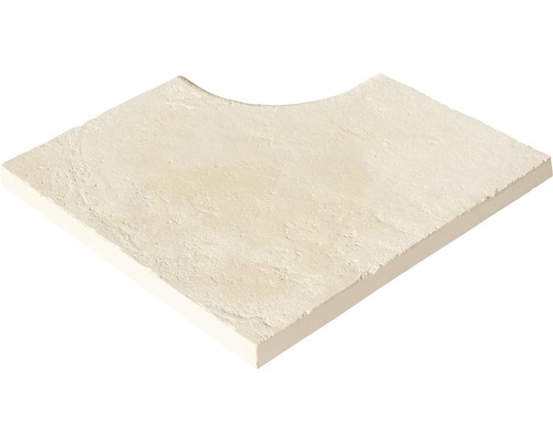 Poolumrandung Beckenrandstein Bergerac Innenwinkel für Radius 15 cm Champagne 49,5/49,5 cm x 31 cm x 3,2 cm