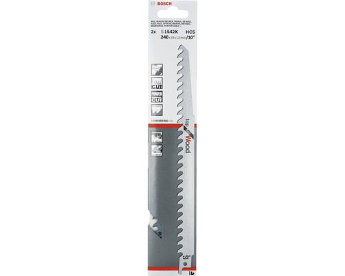 Bosch Stichsägeblatt Set S 1542 K, 2 Stück, für Holz