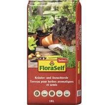 FloraSelf Kräuter- und Anzuchterde, 18 Liter, für Kräuter und Setzlinge