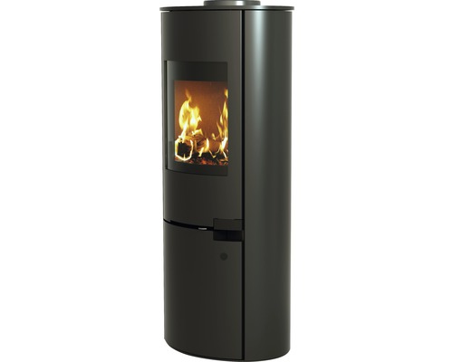 Kaminofen mit Sichtfenster und Holzfeuer