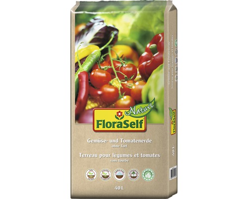 Tomaten- & Gemüseerde ohne Torf FloraSelf Nature 40 L