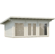 Holzgartenhaus mit Doppeltür und Fenstern