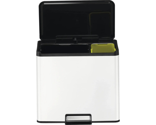 Abfalltrennsystem mit offenem Deckel und Pedal