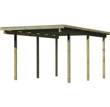 Holzcarport mit Metalleindeckung