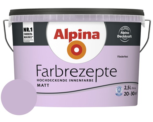 Alpina Wandfarbe Farbrezepte Fliederfest 2,5 l