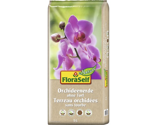 Orchideenerde ohne Torf FloraSelf Nature 5 L