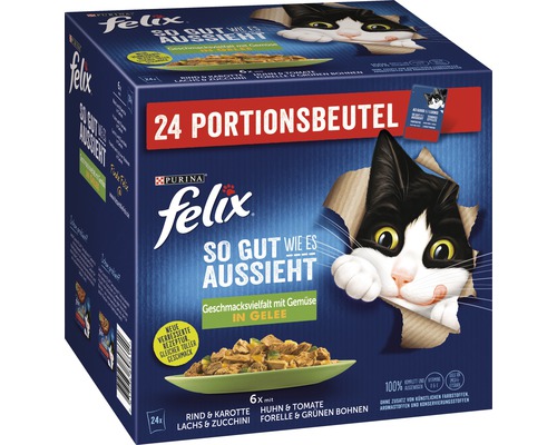 Katzenfutter nass FELIX SGWEA Gemüse Multipack 24x85 g-0