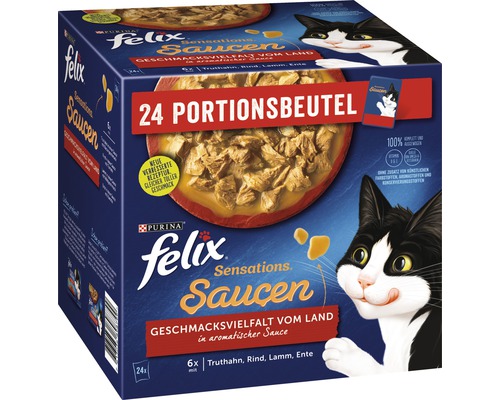Katzenfutter nass FELIX Sensations Sauce Land Multipack 24x85 g