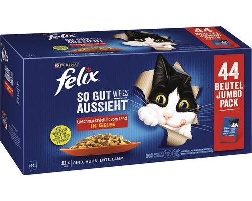 Katzenfutter nass FELIX SGWEA Land Multipack 44x85 g Katzenfutter nass FELIX SGWEA Land Multipack 44x85 g