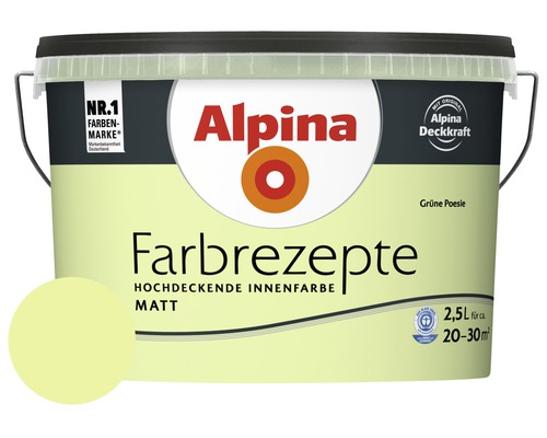 Alpina Wandfarbe Farbrezepte Grüne Poesie 2,5 l Alpina Wandfarbe Farbrezepte Grüne Poesie 2,5 l