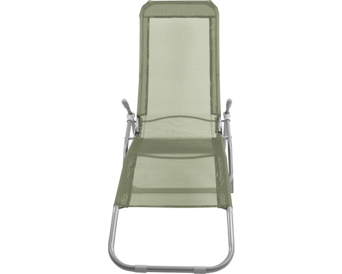 Verstellbare Gartenliege mit Metallgestell und Textilbespannung