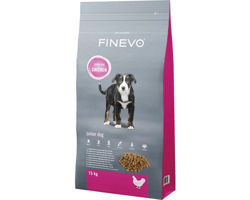 Hundefutter trocken FINEVO Junior Dog Huhn 15 kg