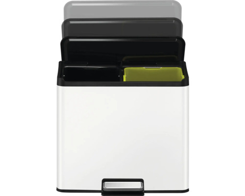 Abfalltrennsystem mit Tretmechanismus und zwei Behältern