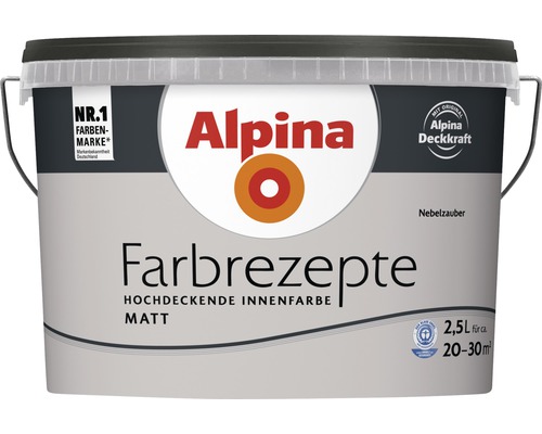 Alpina Farbrezepte Nebelzauber hochdeckende Innenfarbe, 2,5 Liter