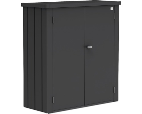 Terrassenschrank biohort Romeo inkl. 3 Regalsteher und 2 Regalböden feuerverzinkt Gr. M 132 x 57 x 140 cm dunkelgrau-metallic